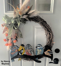 Load image into Gallery viewer, Birds on a Branch Mosaic Backer 20.7"x10"x1/2" (pre-drilled for hangable kit)