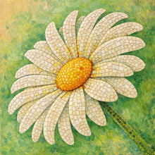 Load image into Gallery viewer, White Daisy with Pattern 14"x14" (wood)