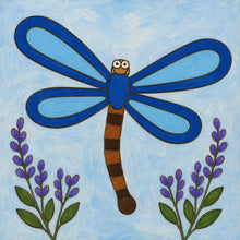 Load image into Gallery viewer, 8" x 8" Dragonfly Mosaic or Paint on Wood Backer
