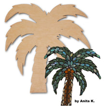 Load image into Gallery viewer, Palm Tree Mosaic Backer (pre-drilled for hangable & stakeable kits)