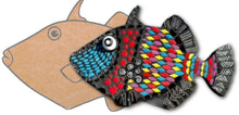 Load image into Gallery viewer, Picasso Fish with Pattern 9" x 14" (pre-drilled for hanging kit)