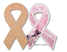 Load image into Gallery viewer, Awareness Ribbon 6" or 12" Mosaic Backer (pre-drilled for hangable & stakeable kits) 1/2"