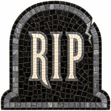Load image into Gallery viewer, 12" RIP Headstone Laser-Printed Waterproof Mosaic Backer