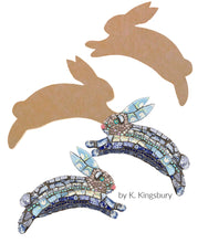 Load image into Gallery viewer, 2 Rabbits (pre-drilled for hangable and stakeable kit) 1/2" thick