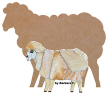 Load image into Gallery viewer, Sheep 12.5"x10.5" (pre-drilled for hanging kit)