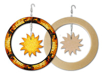 Load image into Gallery viewer, 12" Spinner Circle with 6" Sun Mosaic Backer & Hanger