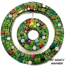 Load image into Gallery viewer, 12" Spinner Circle with 6" Ring Mosaic Backer & Hanger