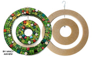 Load image into Gallery viewer, 12" Spinner Circle with 6" Ring Mosaic Backer & Hanger