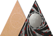 Load image into Gallery viewer, 24" x 23.75" Triangle Skeewbacker with 9" x 10" Silver Acrylic Mirror