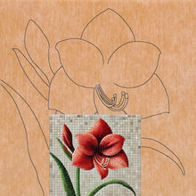 Load image into Gallery viewer, Amaryllis with Pattern 12" x 12" (pre-drilled for hanging kit)