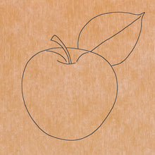 Load image into Gallery viewer, Apple with Pattern 8"x8"  (pre-drilled for hanging kit)