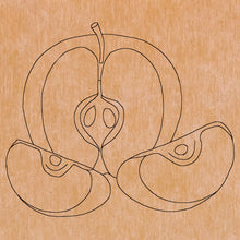 Load image into Gallery viewer, Apple Slices with Pattern 8"x8"  (pre-drilled for hanging kit)