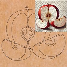 Load image into Gallery viewer, Apple Slices with Pattern 8"x8"  (pre-drilled for hanging kit)