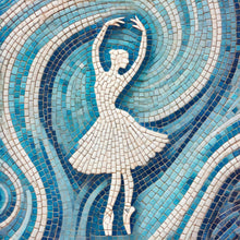Load image into Gallery viewer, Ballerina with Pattern 12" x 12" (pre-drilled for hanging kit)