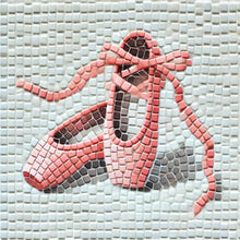 Load image into Gallery viewer, Ballet Shoes with Pattern 8"x8"  (pre-drilled for hanging kit)