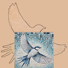 Load image into Gallery viewer, Bird in Flight with Pattern 12" x 12" (pre-drilled for hanging kit)
