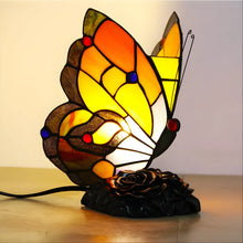 Load image into Gallery viewer, Nightlight Butterfly Tiffany-Style Lamp in Glass