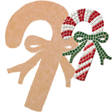 Load image into Gallery viewer, Candy Cane Mosaic Backer (pre-drilled for hangable)