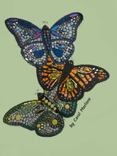 Load image into Gallery viewer, 3 Butterflies (pre-drilled for hanging kit)