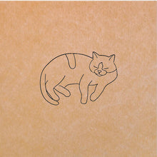Load image into Gallery viewer, Cat on Tiles with Pattern 12" x 12" (pre-drilled for hanging kit)