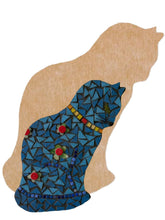 Load image into Gallery viewer, Cat Profile Mosaic Backer (pre-drilled for hangable & stakeable kits) 1/2"