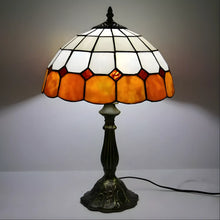 Load image into Gallery viewer, Antique Tiffany Lamp with Check Pattern