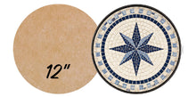 Load image into Gallery viewer, Circle 12" Mosaic Backer (pre-drilled for hangable & stakeable kits) 1/2" thick
