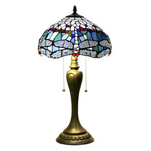 Load image into Gallery viewer, Colorful Dragonfly Tiffany-Inspired Lamp