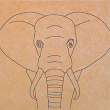 Load image into Gallery viewer, Elephant 14"x14" with Pattern (pre-drilled for hanging kit)