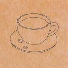 Load image into Gallery viewer, Espresso with Pattern 8"x8"  (pre-drilled for hanging kit)