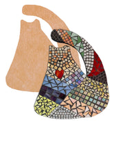 Load image into Gallery viewer, Fat Cat Mosaic Backer (pre-drilled for hangable & stakeable kits)