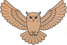 Load image into Gallery viewer, Owl in Flight Mosaic Backer 16"x24" (pre-drilled for hanging kit)