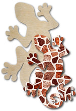 Load image into Gallery viewer, Gecko Mosaic Backer (pre-drilled for hangable & stakeable kits)