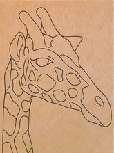 Load image into Gallery viewer, Giraffe with Pattern 10" x 12" (pre-drilled for hanging kit)
