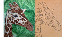 Load image into Gallery viewer, Giraffe with Pattern 10" x 12" (pre-drilled for hanging kit)