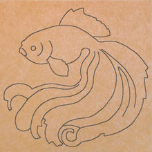 Load image into Gallery viewer, Goldfish 14"x14" with Pattern (pre-drilled for hanging kit)