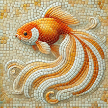 Load image into Gallery viewer, Goldfish 14"x14" with Pattern (pre-drilled for hanging kit)