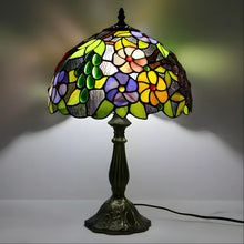 Load image into Gallery viewer, Tiffany-Style Lamp Shade with Grape & Daisy