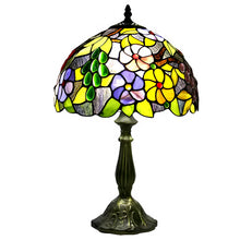 Load image into Gallery viewer, Tiffany-Style Lamp Shade with Grape & Daisy