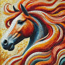 Load image into Gallery viewer, Horse 14"x14" with Pattern (pre-drilled for hanging kit)