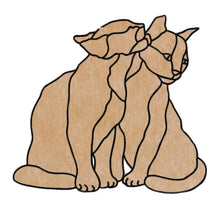 Load image into Gallery viewer, Kissin' Kitties (with pattern - pre-drilled for hanging kit and stakeable kit)