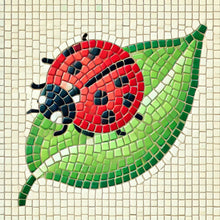 Load image into Gallery viewer, Lady Bug with Pattern 8" x 8"  (pre-drilled for hanging kit)