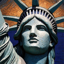 Load image into Gallery viewer, Lady Liberty with Pattern 12" x 12" (pre-drilled for hanging kit)