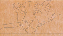 Load image into Gallery viewer, Leopard Laying with Pattern 12"x21" (pre-drilled for hanging kit)