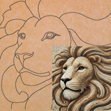 Load image into Gallery viewer, Lion 14"x14" with Pattern (pre-drilled for hanging kit)
