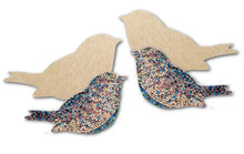 Load image into Gallery viewer, Love Birds Mosaic Backer (Pair) - (pre-drilled for hangable and stakeable) 1/2"
