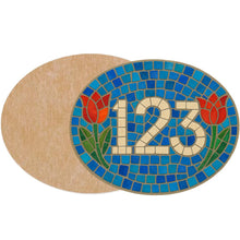 Load image into Gallery viewer, Oval 12" Mosaic Backer (pre-drilled for hangable & stakeable kits)