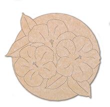 Load image into Gallery viewer, Hibiscus Trio with Pattern (pre-drilled for hanging kit)