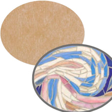 Load image into Gallery viewer, Oval 9" Mosaic Backer (pre-drilled for hangable & stakeable kits)
