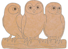 Load image into Gallery viewer, Owls on a Log 14"x10.5" (pre-drilled for hanging kit)